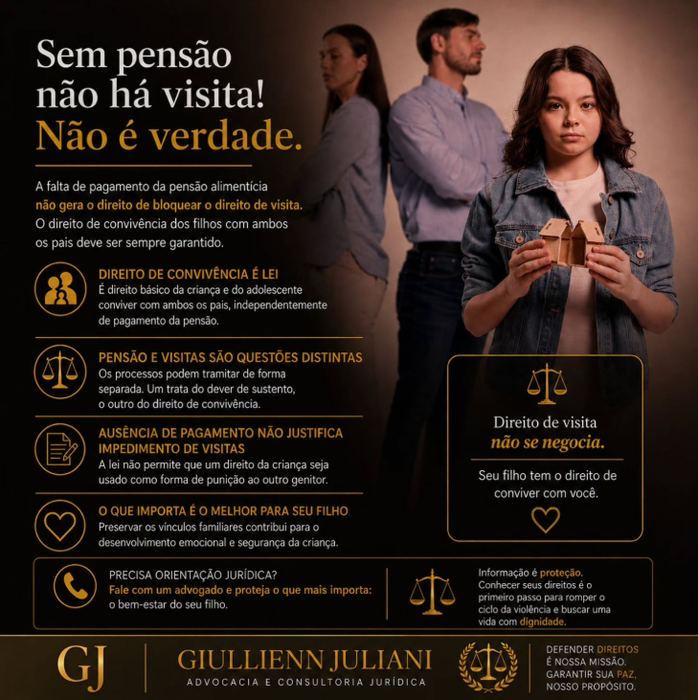 Sem pensão não há visita? Não é verdade